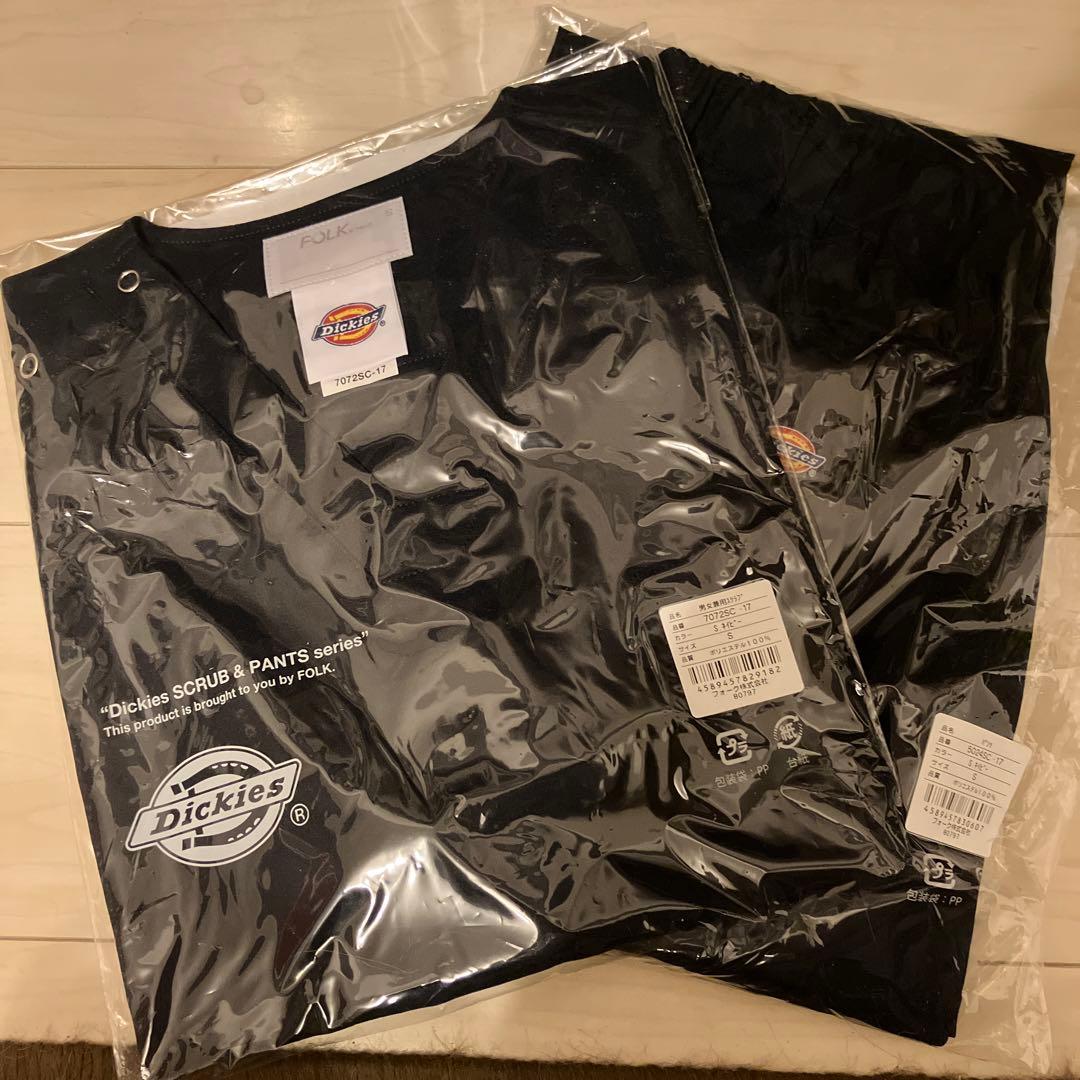 Dickiesネイビー Sサイズ スクラブシャツパンツセット