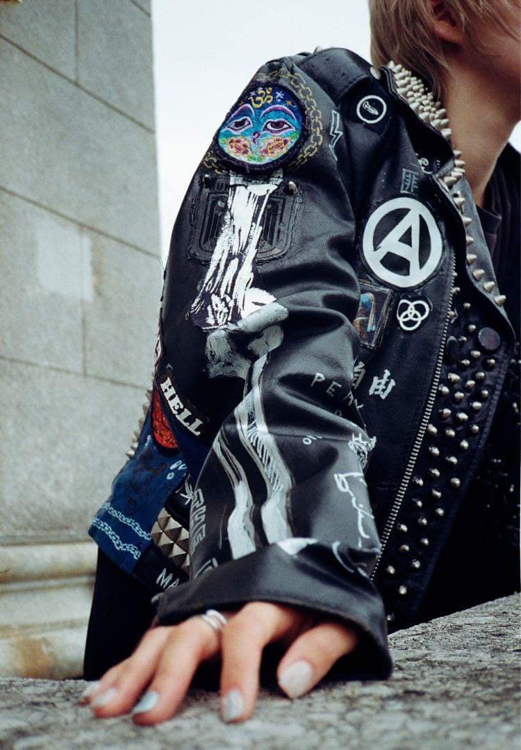 幻 激レア vintage 鋲ジャン スタッズ ライダース レザージャケット