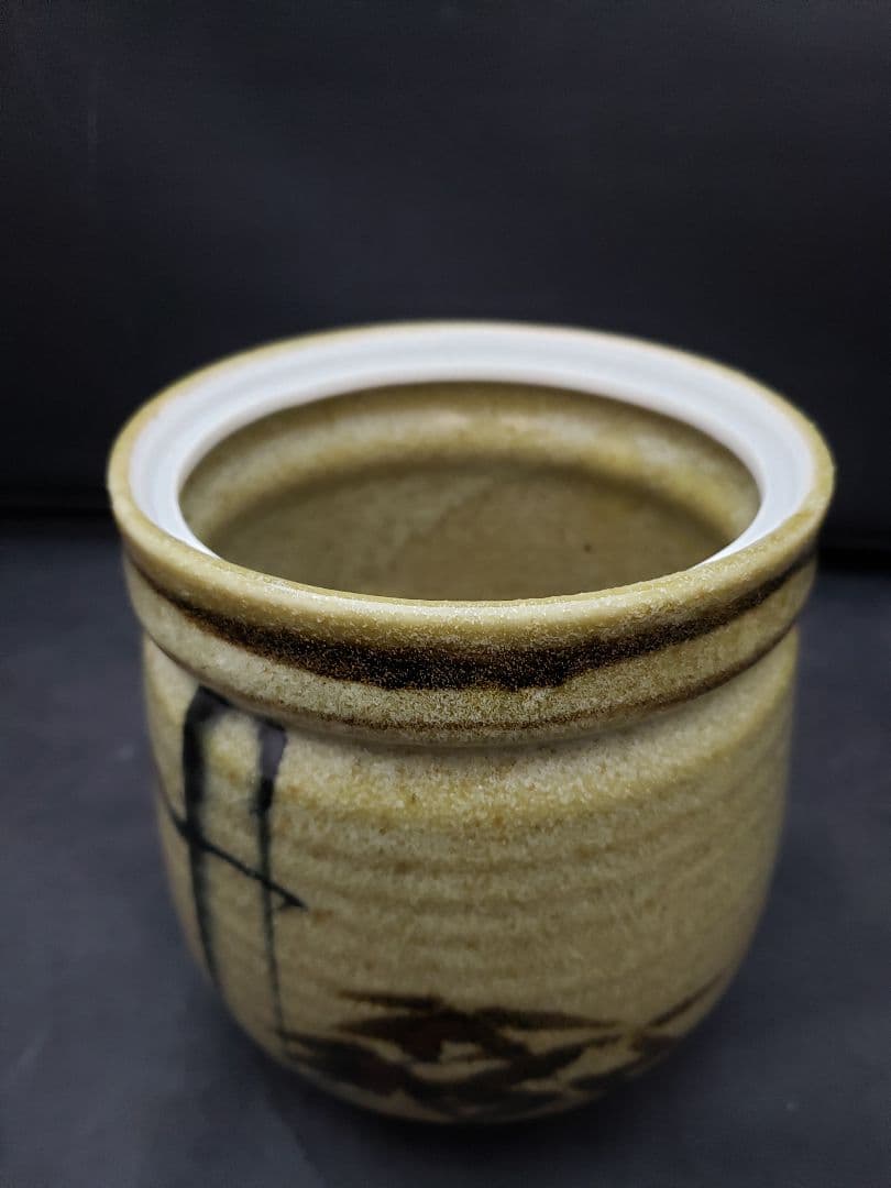 絵唐津皆具 古川華山作 清寂 茶道具 水指 建水 蓋置 花器 竹柄 - メルカリ