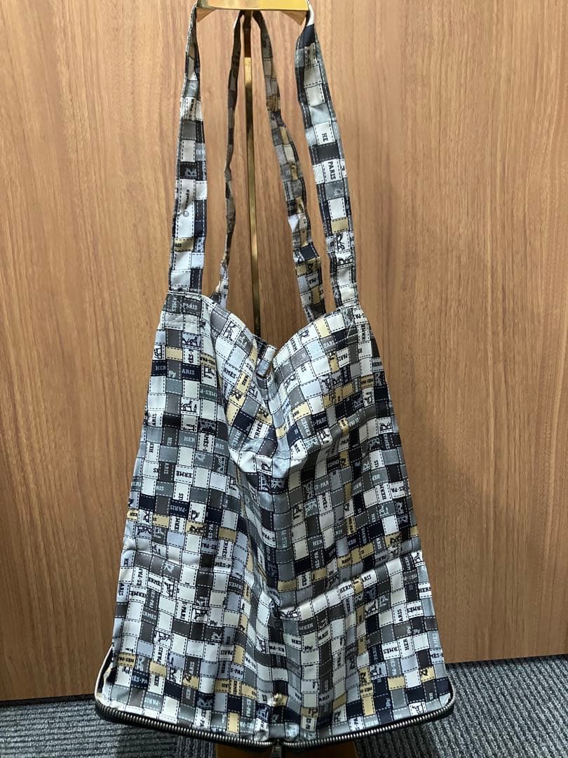 エルメス　エコバッグ　ブラック HERMES エルメス シルク レザー シルキーポップ エコバッグ トート