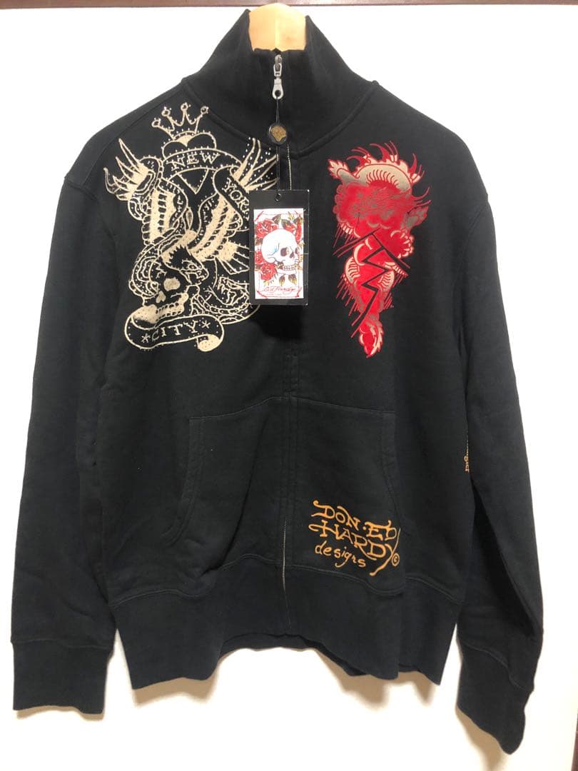 エドハーディ　ジップアップ　ジャケット　パーカー　メンズ　スカル刺繍　Mサイズ 大きいサイズと大きい服のメンズ通販【ビッグエムワン】大きいサイズ