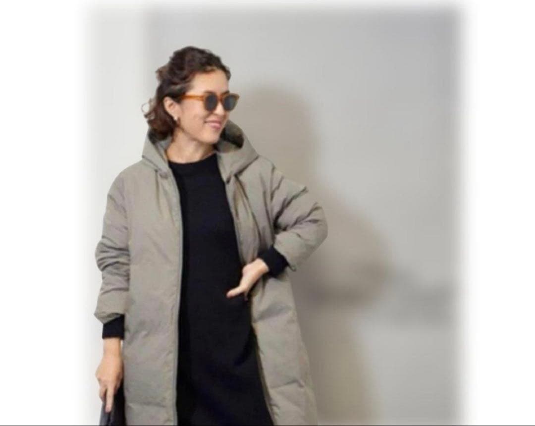 STATE OF MIND ダウンコート フード付き 2way S 大草直子 名作✨美品 ステイトオブマインド ダウンコート ロング 2way モカ 大草