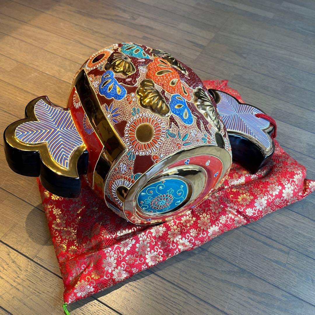 美品/送料込】九谷焼 打ち出の小槌 ⭐️超大型50cm 盛☆縁起物 魔除け