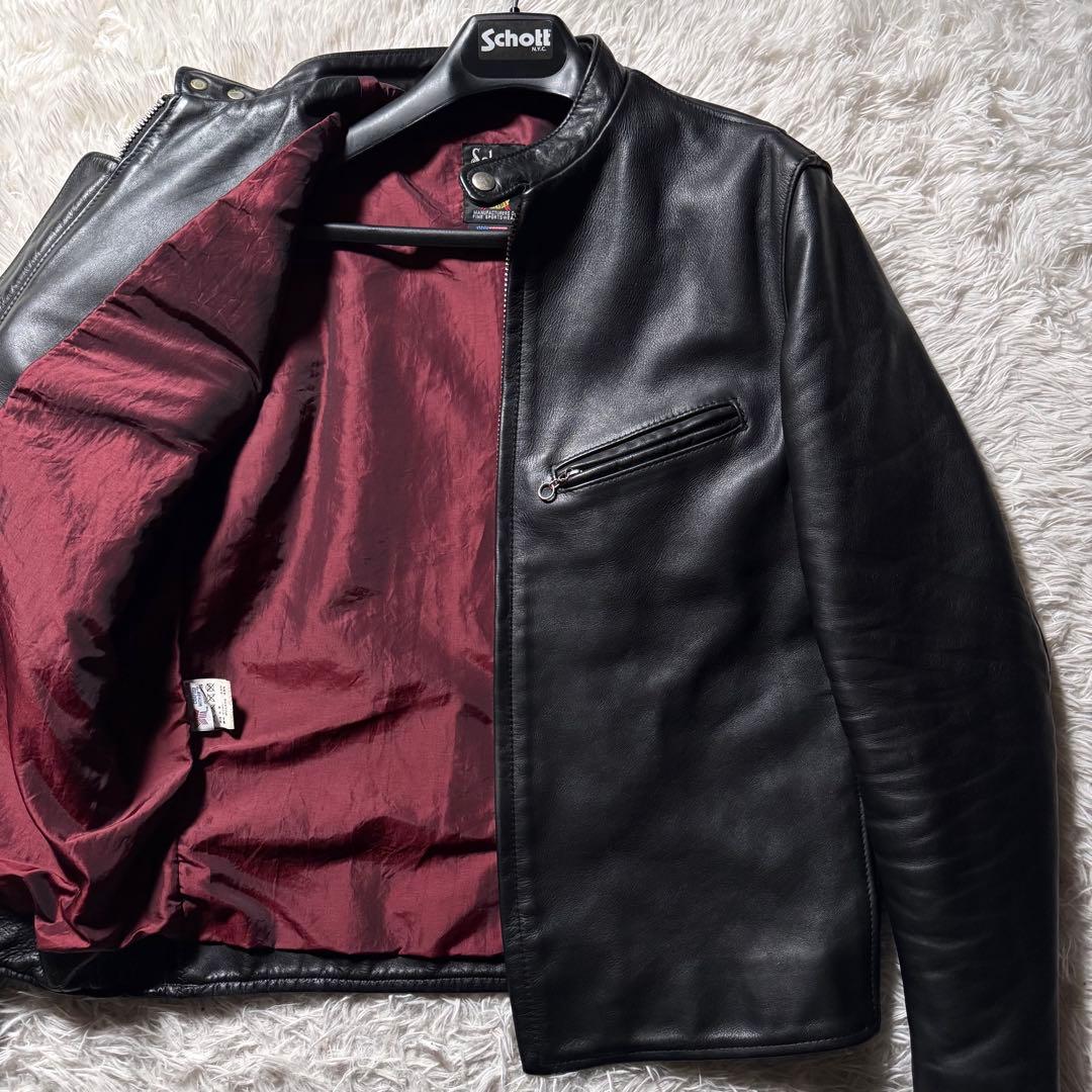 【極美品】schott ライダースジャケット　641xx 本革　40 USA製 Schott N.Y.C（ショット） Schott ジャケット レザージャケット