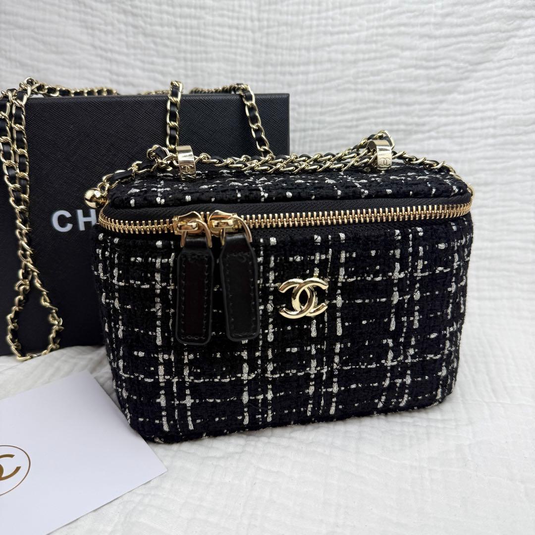 【限定特価】CHANEL ノベルティ　チェーン　ショルダーバッグ　ツイード