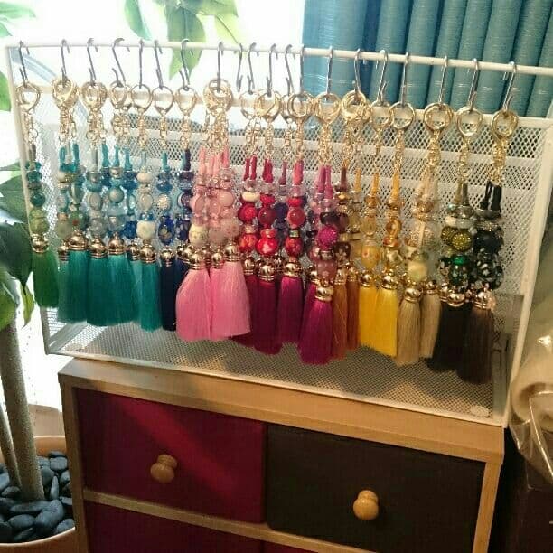 リマシュケのチャーム 蜻蛉玉 黒