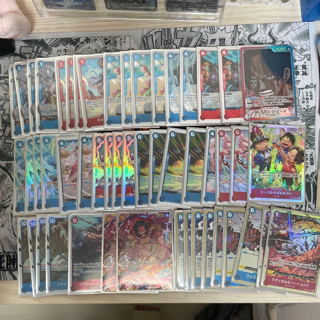 ワンピースカード 赤青エースデッキ　リーダーパラレル　パラレル複数　デッキパーツ OP14 赤青エース【デッキ販売】 - カードショップ トレカード