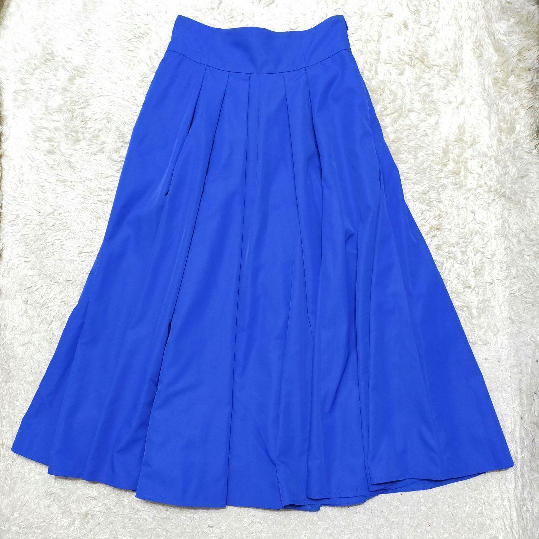 ルルウィルビー　LOULOU WILLOUGHBY　タックフレアスカート　ブルー LOULOU WILLOUGHBY（ルルウィルビー） スカート 「LOULOU WILLOUGHBY