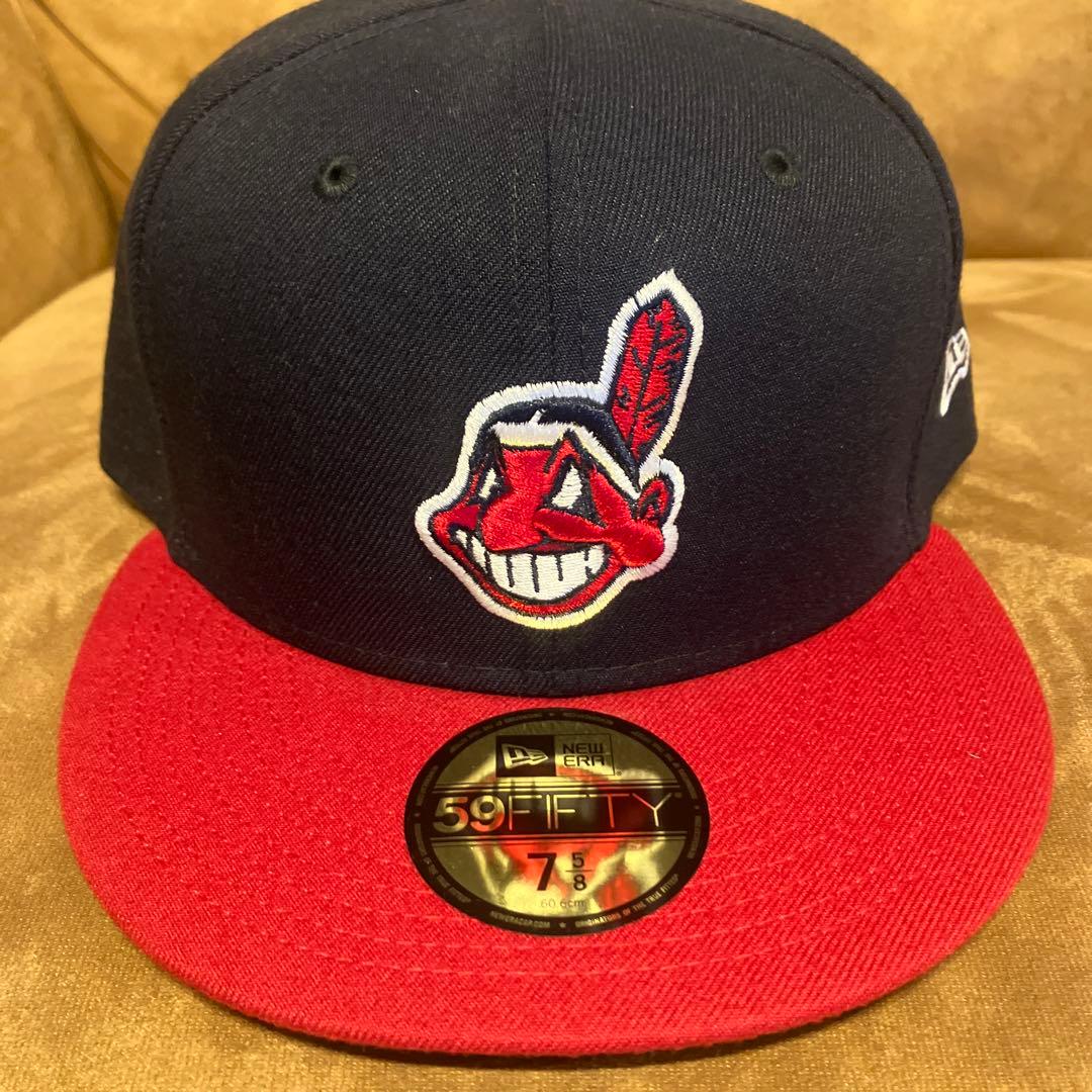 New Era インディアンズキャップ 7 5/8 ワフー　売り切り価格