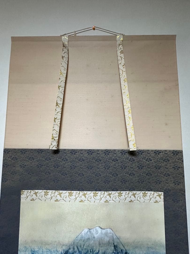 前田青邨 富士図 掛け軸 共箱 日本画 文化勲章 工芸