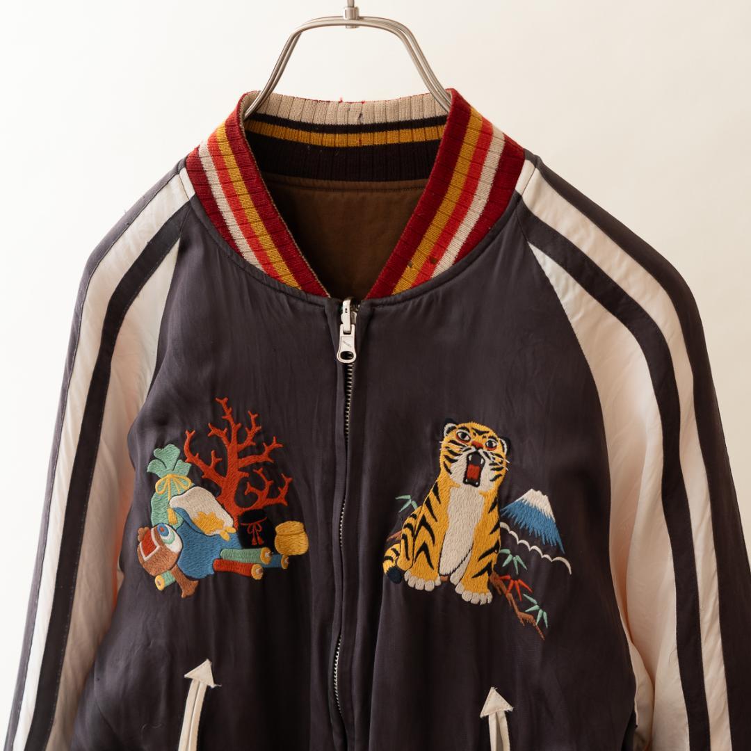 00s Pherrow's フェローズ スカジャン 虎 黒 M ビンテージ古着