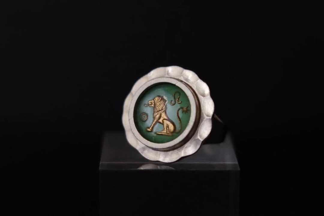 デンマークアンティーク｜ベント・ラーセンのピューターリング（獅子座）