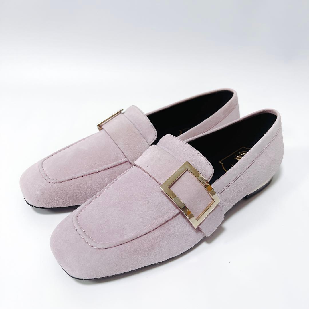 《極美品》ロジェヴィヴィエ スエードローファー パンプス バックル ピンク 36