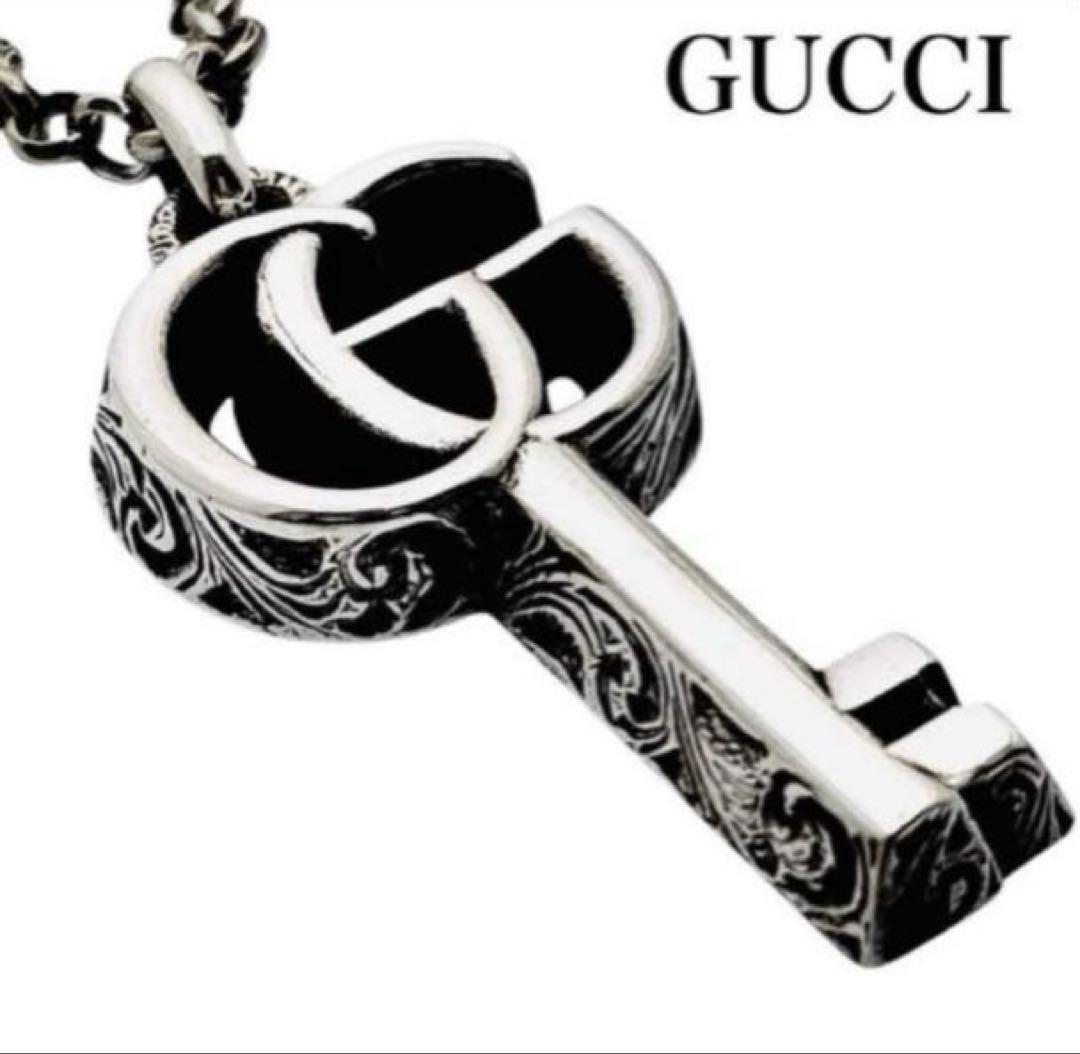 GUCCI グッチ 鍵カギダブルGキーGGアラベスクネックレス GUCCI（グッチ） ネックレス ダブルG キーペンダント 鍵 アラベスク