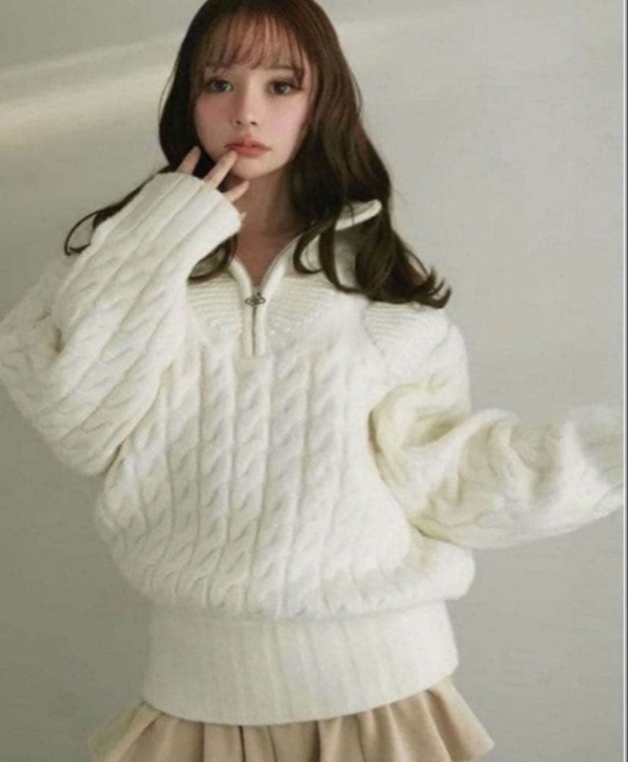 トップス andmary Heart loose knit