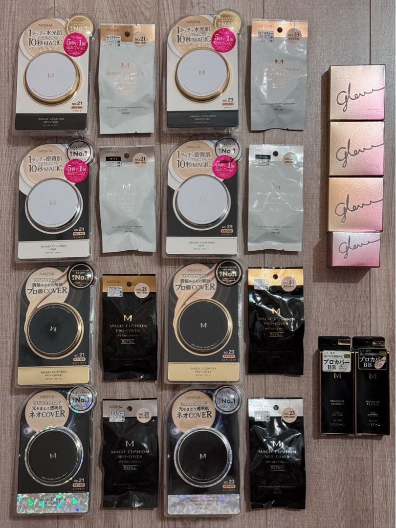 ミシャ　クッションファンデーション　グロウスキンバーム　ルミナスカバー　おまけ付