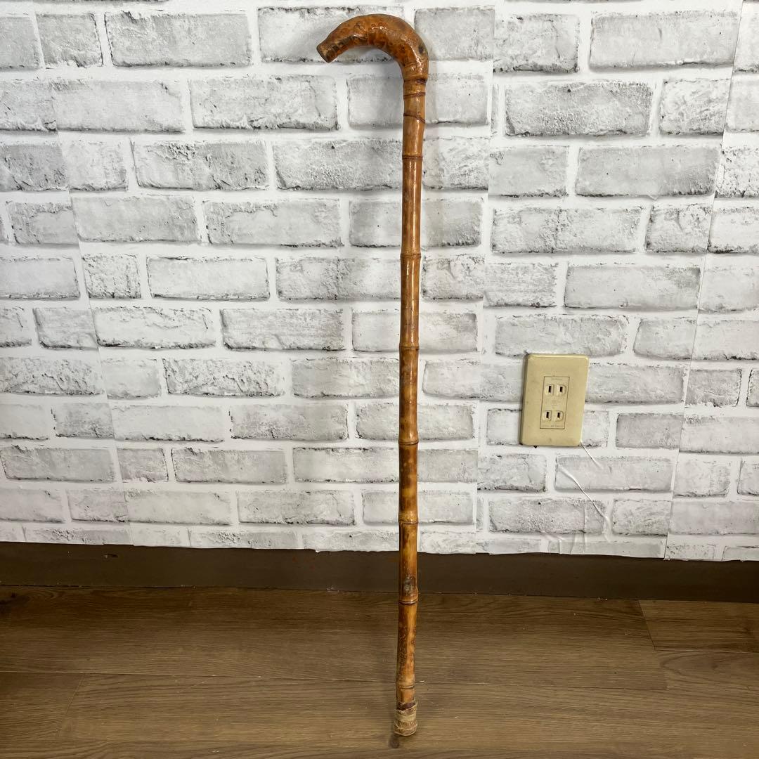 B-2 天然素材 根竹 ステッキ 杖 一本杖 アンティーク レトロ 根曲がり竹 困難な根曲竹ステッキ復刻計画 - 竹虎四代目がゆく！ B-2 天然素材 根