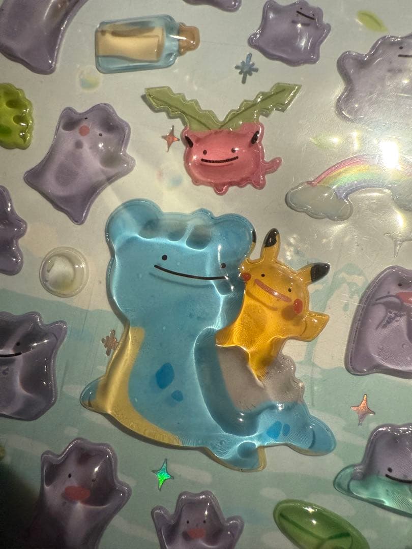 ポケモン 韓国 ぷくぷく ボンボンドロップ シール ステッカー メタモン