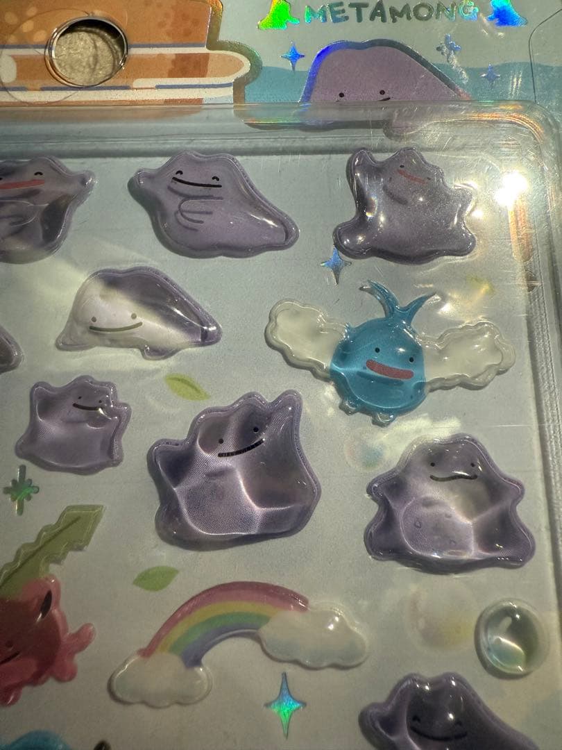 ポケモン 韓国 ぷくぷく ボンボンドロップ シール ステッカー メタモン