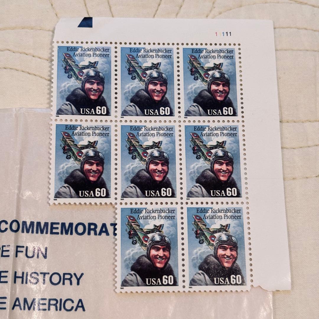 アメリカ Eddie Rickenbacker 60セント切手8枚 - メルカリ