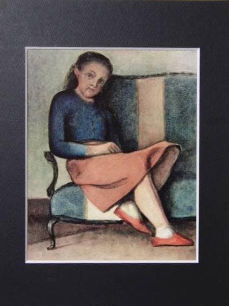 バルテュス、BALTHUS、座っているコレット、希少な額装用画集より