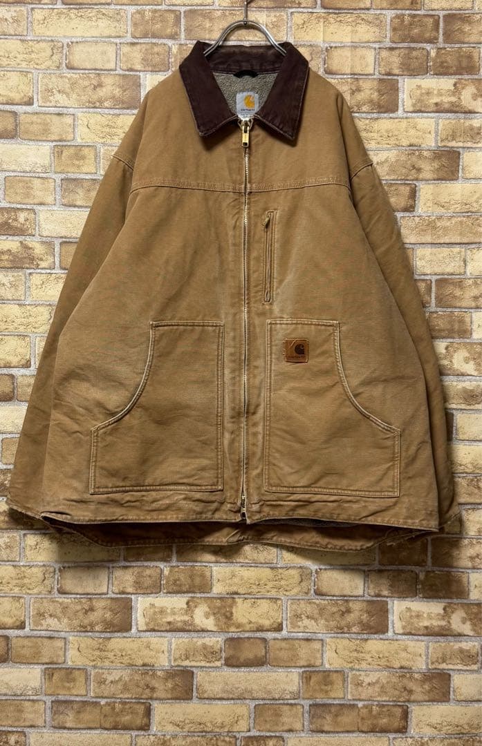 カーハート メキシコ製 ダック地 リッジコート ジャケット 裏ボア C61