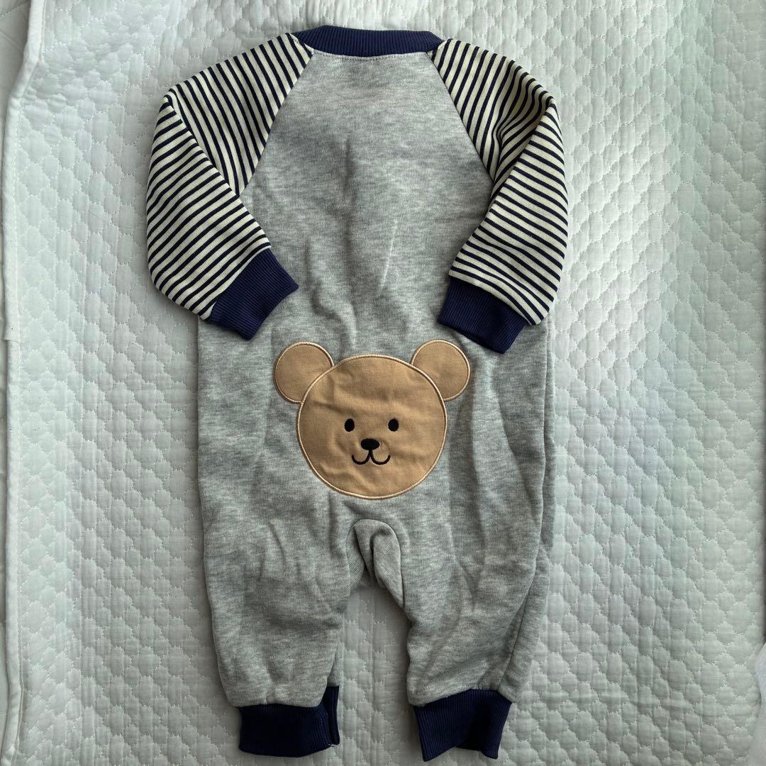 新品未使用】ストライプ袖ロンパース 80㎝ - メルカリ