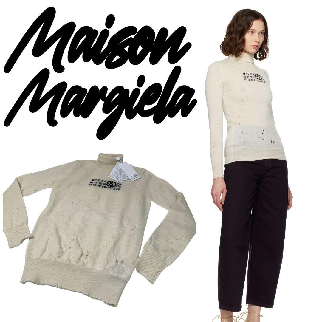 【定価10万】Margiela MM6 タートルネック セーター ホワイト S