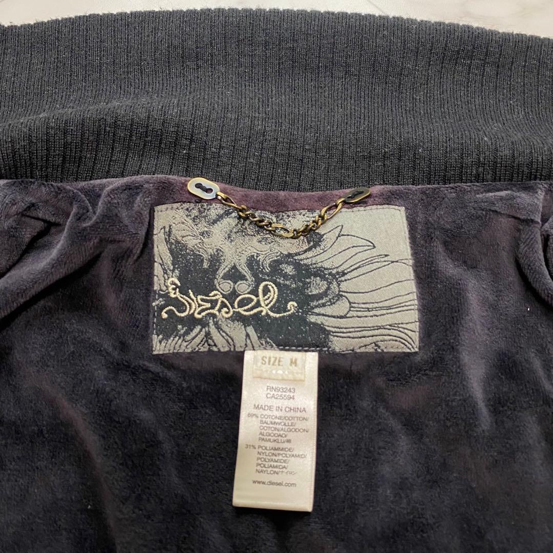 DIESEL ディーゼル 黒 Y2K ミリタリージャケット ジップアップ