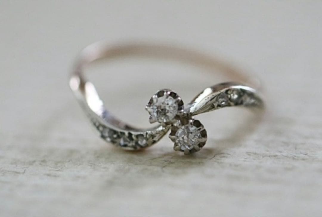 レア✨️ アンティーク ヴィクトリアン ダイヤモンドリング 10〜11号