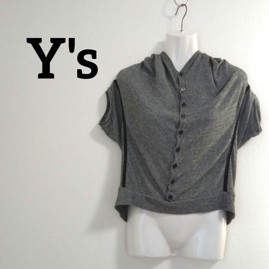 ky230 Y's 変形 デザイントップス 半袖 モノトーン 2サイズ