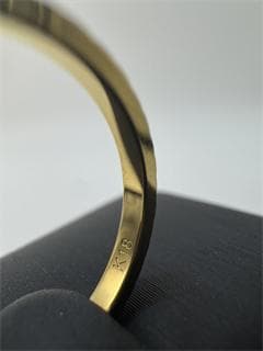 《日本製18金》K18ゴールド ブラック 花模様 リング1.08g 9号即日発送