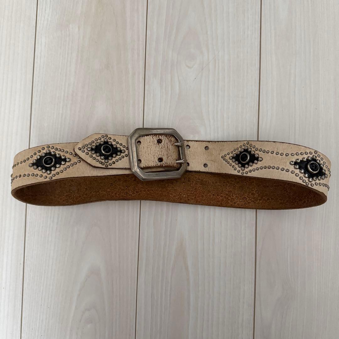 LED RECHWE スタッズ レザー ベルト HTC 32インチ