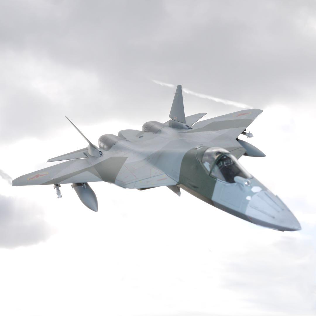 ズベズダ製1/48ならず者国家仕様Su-57 プラモデル完成品 - メルカリ