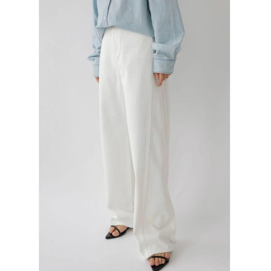 na.e Stitch Wide Jeans White 新品タグ付き　S通常丈