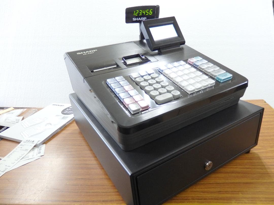 4220 美品 設定無料 SHARP XE-A407 レジスター オートカッター - メルカリ