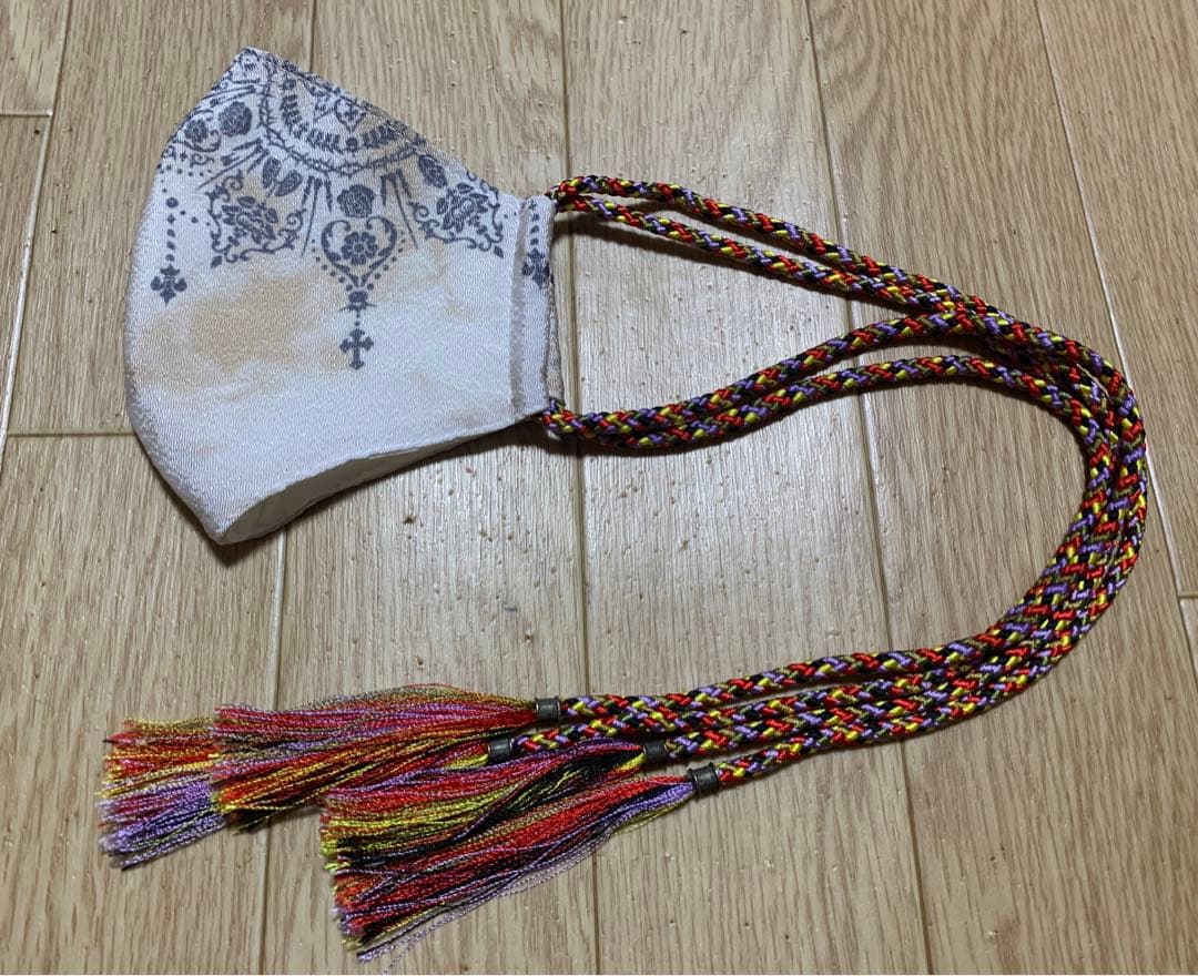 ド*ツ様 激レア☆HYDE☆2021☆平安神宮☆マスク☆和柄と組紐〈生成り