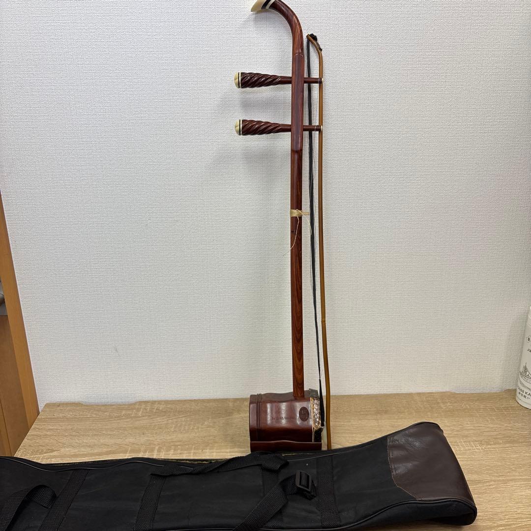 二胡 蛇革 中国揚州　袋あり