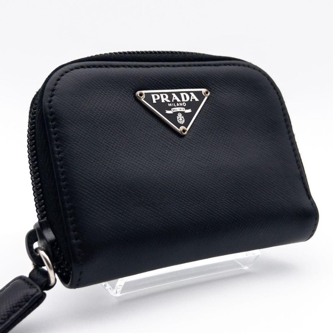 【極美品】PRADA ケース　トライアングルロゴ　サフィアーノ　黒