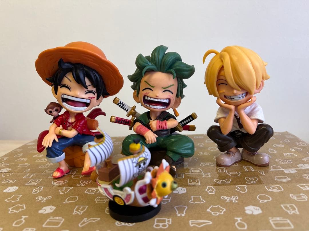 ⭐️ONE PIECE フィギュア ゾロ ルフィ サンジ 3体セット サニー号付き