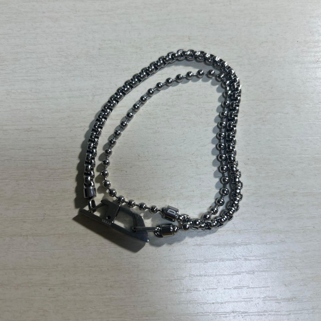 DIESEL ディーゼル 2WAY ブレスレット　ネックレス　シルバー