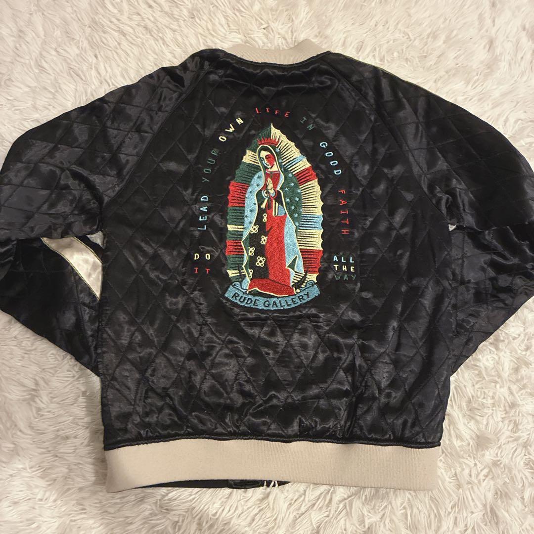 RUDE GALLERY スカジャン マリア 音符 刺繍 リバーシブル