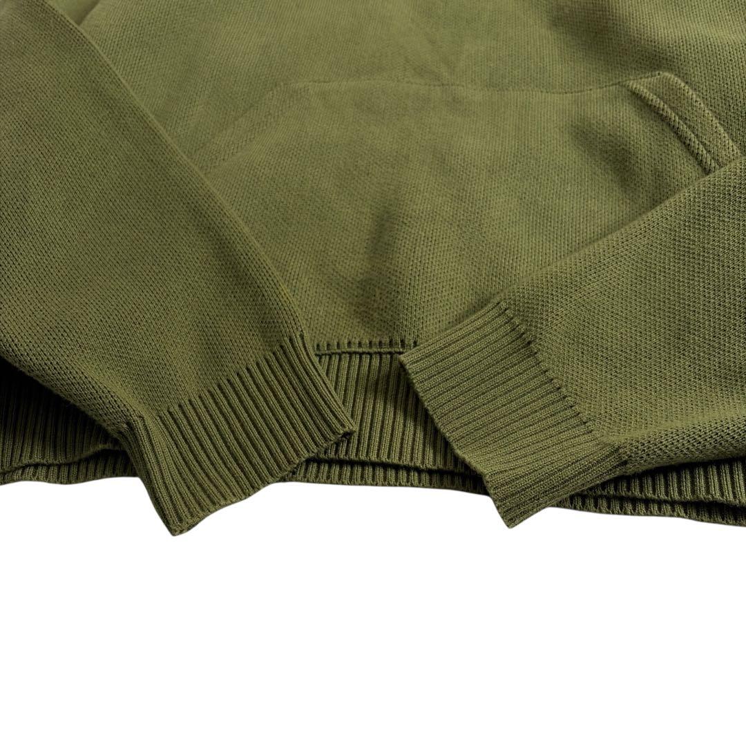 美品 チャレンジャー コットンニット パーカー M カーキ ロゴ - メルカリ