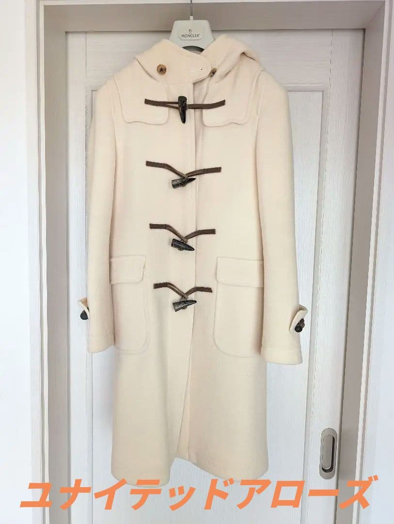 【美品です！】ユナイテッドアローズ★ロング ダッフルコート★38 オフホワイト