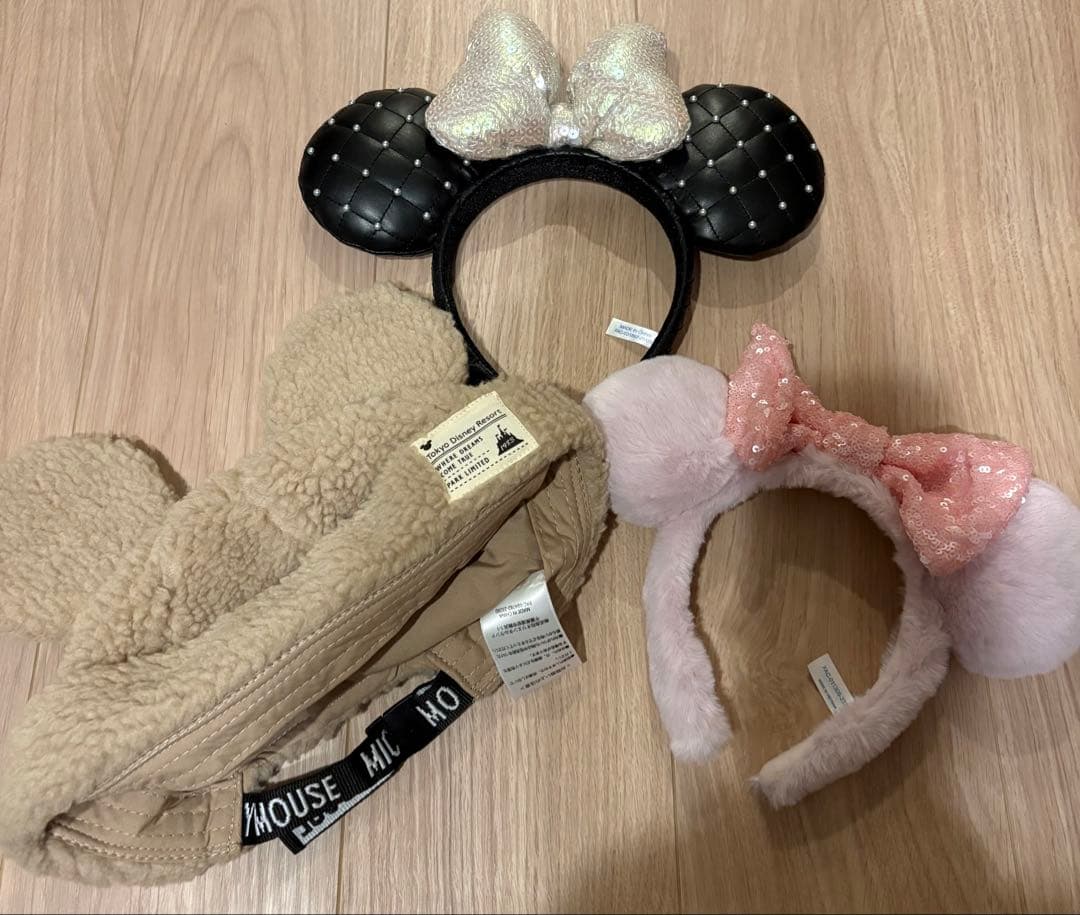 ディズニーカチューシャ3点セット ミニー・ダッフィー（バラ売り1500円