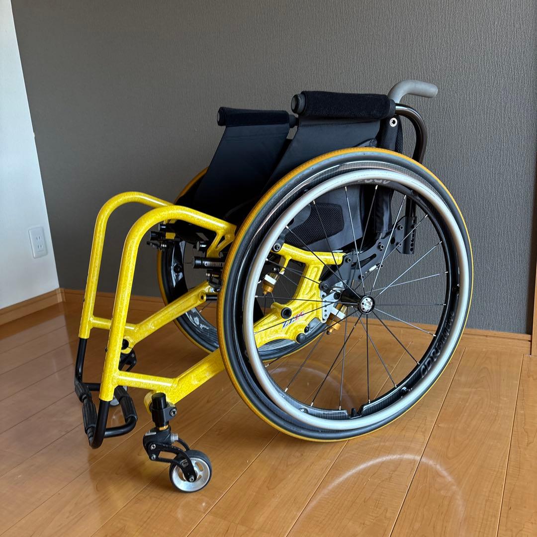 自走用車椅子 OX ZZR イエロー アルミフレーム