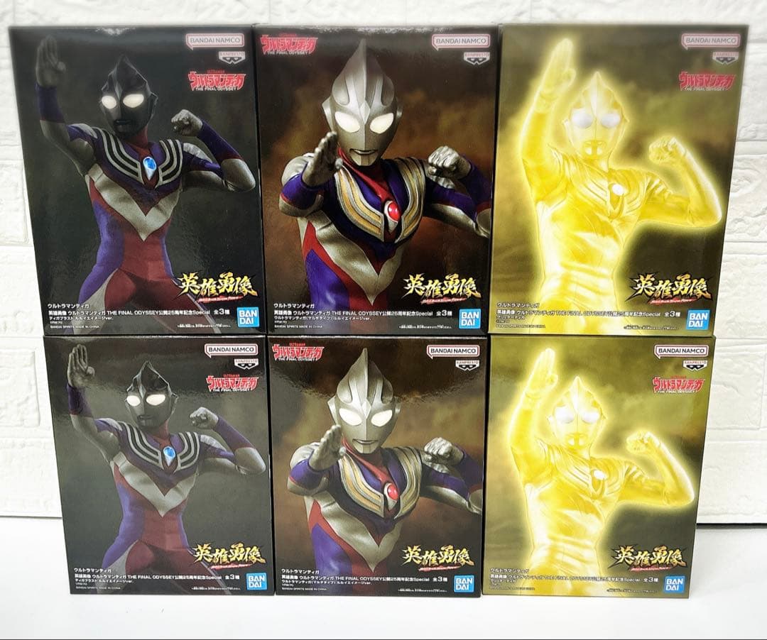 英雄勇像 ウルトラマンティガ フィギュア 全3種×2セット ウルトラマンティガ フィギュア 英雄勇像 全3種セット - メルカリ