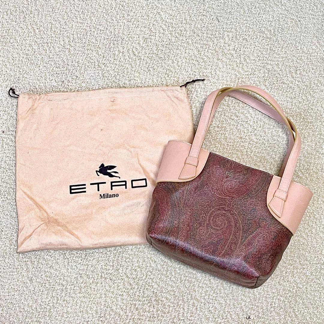 ETRO ペイズリー柄 トートバッグ 保存袋付き 中古・古着通販】ETRO (エトロ) ペイズリー柄トートバッグ マルチ