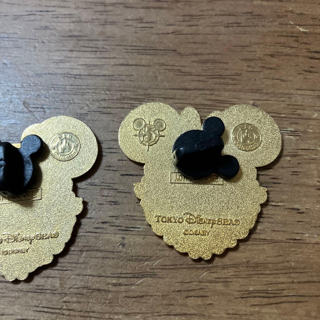 ディズニー 5周年記念 ピンバッジ ミッキー&ミニーセット - メルカリ