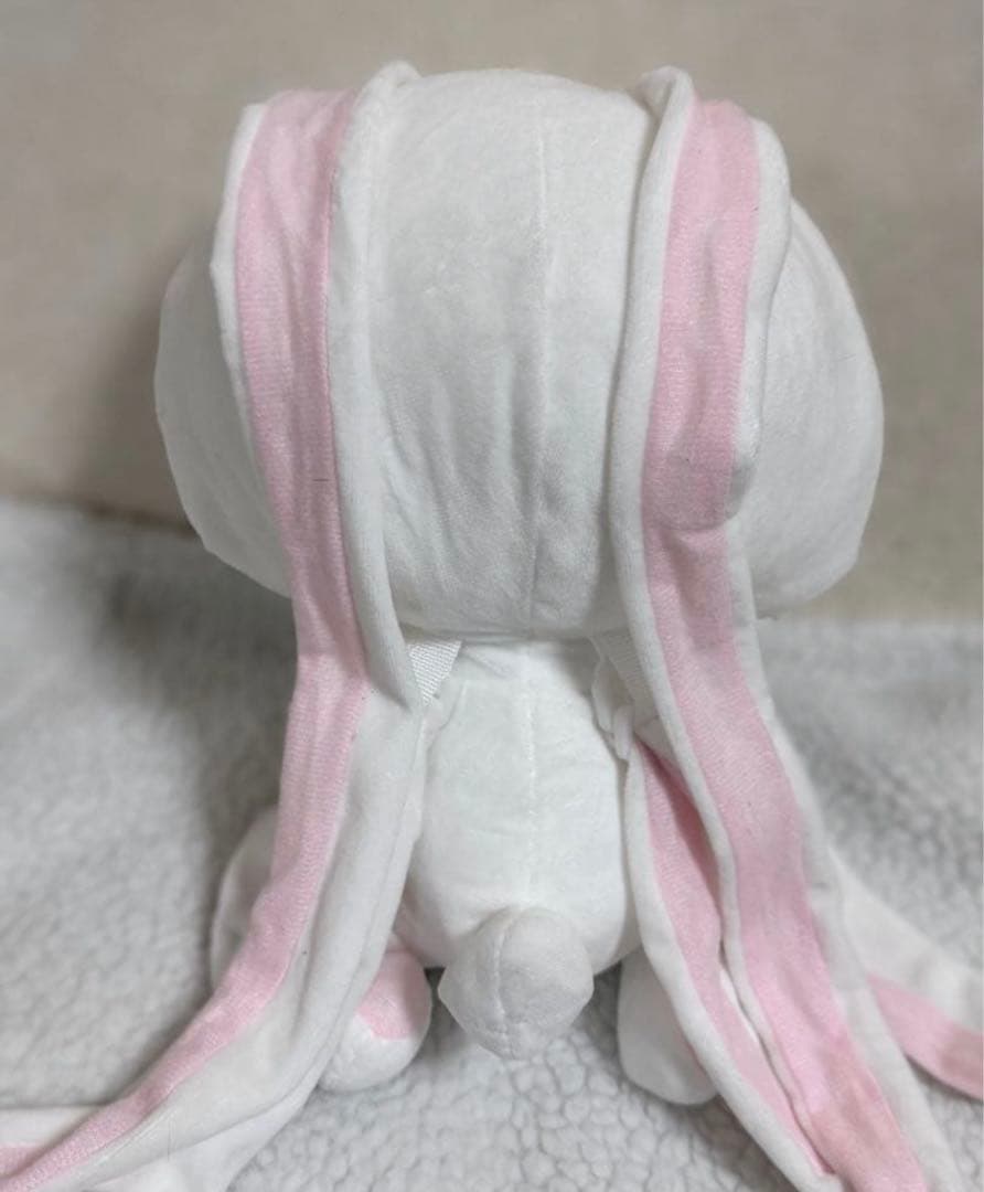 汎用うさぎ ぬいぐるみ リュック 白 森チャック いたずらぐまの